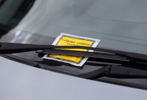 Penalty charge ticket for illegal car parking in the UK.