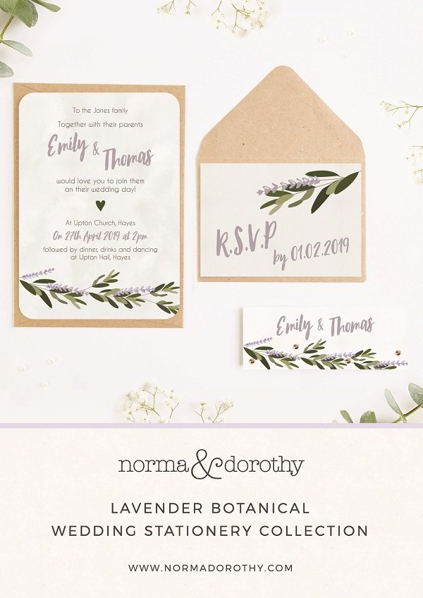 An image of wedding stationery which links to a lookbook download
