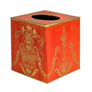 A red box with gold designs Description automatically generated