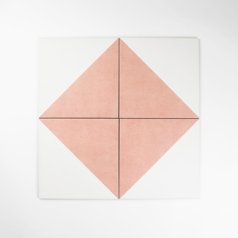 A white and pink square with four squares Description automatically generated