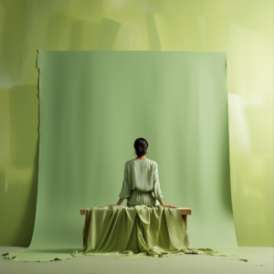 A Pantone-style Sage Green image created by AI Midjourney